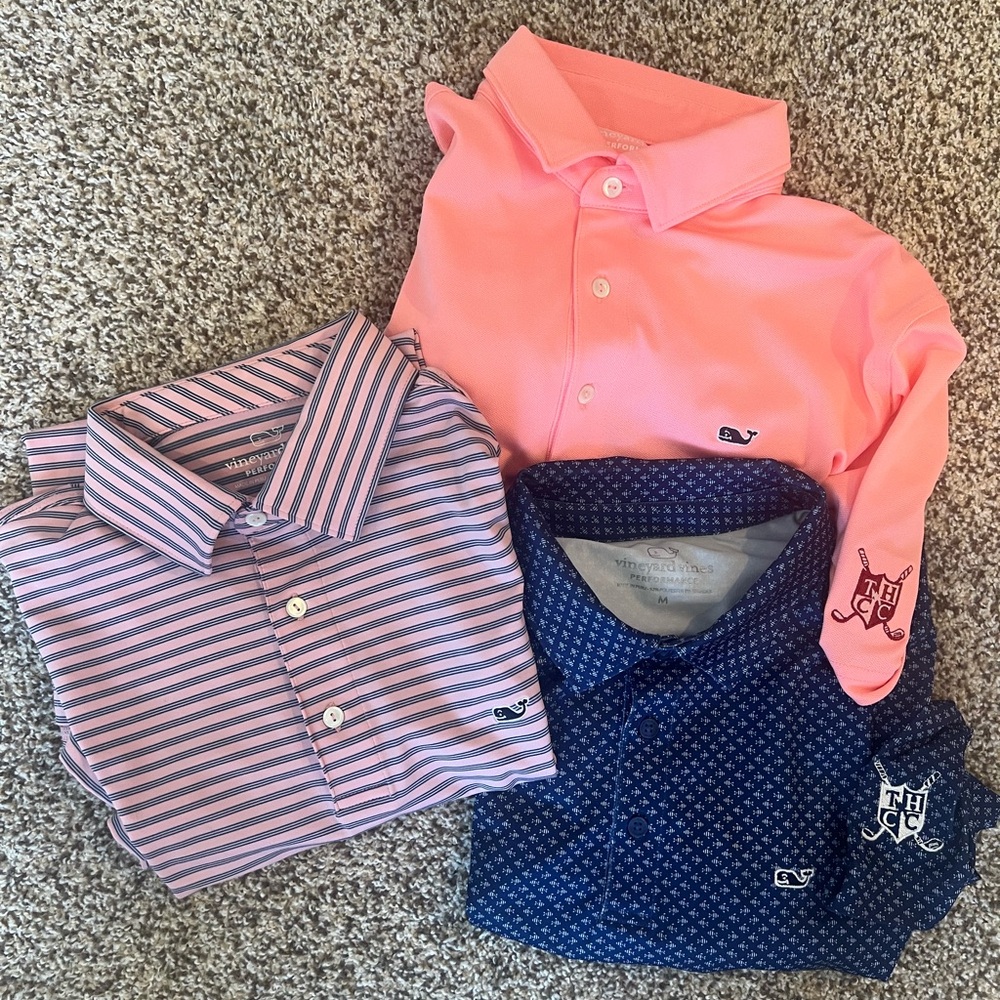 Vineyard Vines Men’s Medium Polos Lot of 3